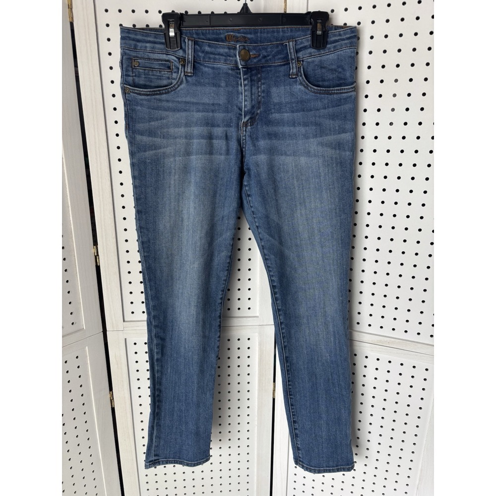 Kut From The Kloth Ankle Straight Leg Jeans Women's 10 - Medium Wash Blue